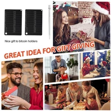 2Pcs Crypto Phrase Storage Plates Metal 24 Word Card For Bitcoin Recovery Backup