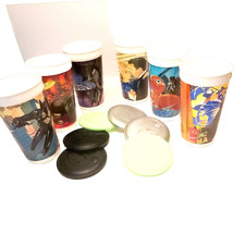 McDonalds Batman Returns Cups Set of 6 with Unpunched Lids - 1992 Coca Cola