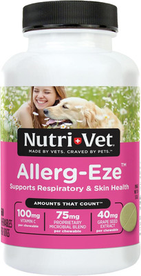 Allerg-Eze Chewables for Dogs, Formulated Antioxidants and Omega-3 Acids, Dog Al