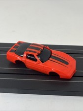 Tyco  83 Fluorescent Red/Black Corvette HO Slot Car Body