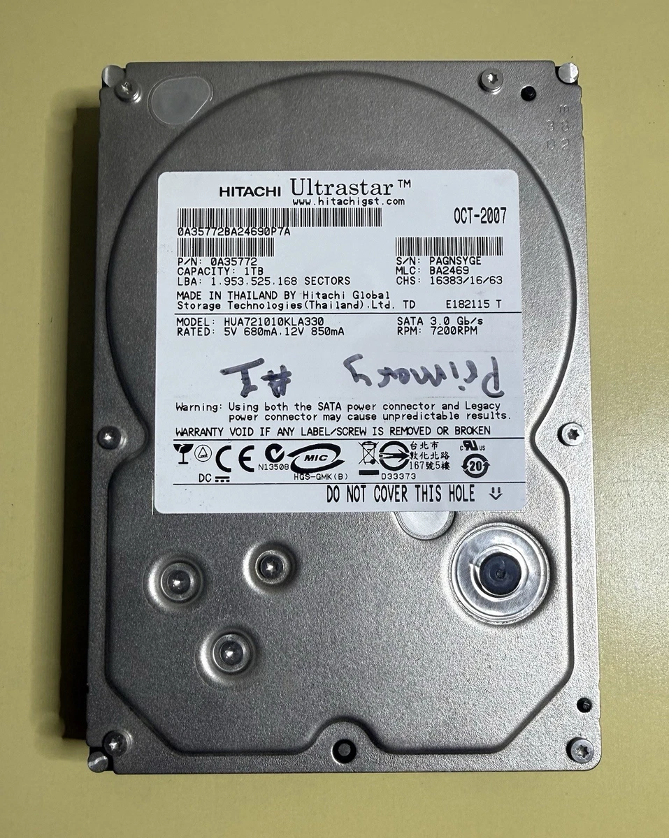 Hitachi 1 TB Internal Hard Disk Drives for sale | eBay