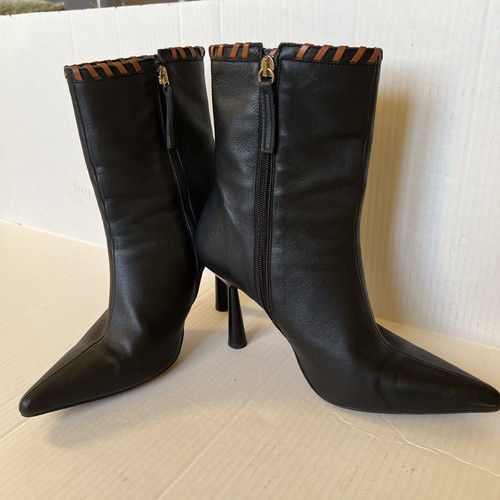 ALOHAS Sz 40/9 Women's Leo Black Leather Boots Made in Spain EXCELLENT - Picture 2 of 10