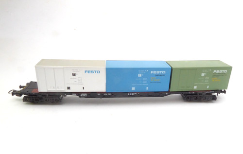 Container -Wagen FESTO  -  H0 1:87  Roco  ohne  OVP # 4975 | Condition: Gebraucht