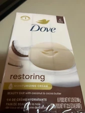 6 pack Dove Beauty Bar Soap Restoring Coconut & Cocoa Butter 