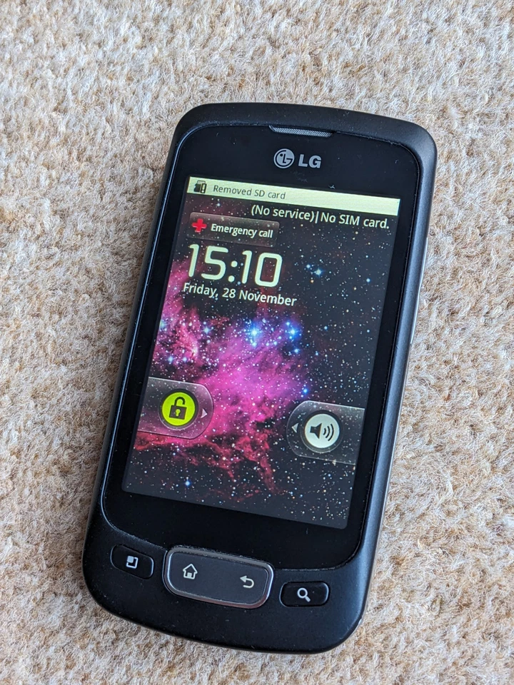 LG P500 Mobile phone Black Working  LOCKED T mobile /EE? - Image 4 of 4