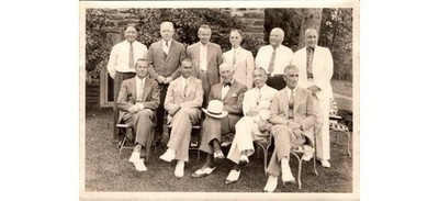 1935: Menswear Study & H.U.C.C. Group Portrait Photo Names Listed Gelatin