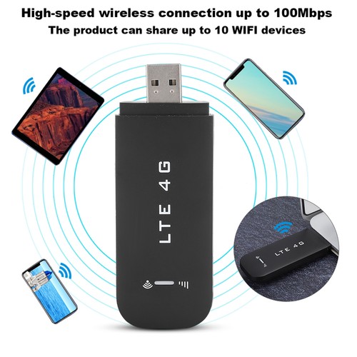 4G Wireless Network Card Black Support 32GB Memory Card 100Mbps USB 2.0❀ - Picture 3 of 9