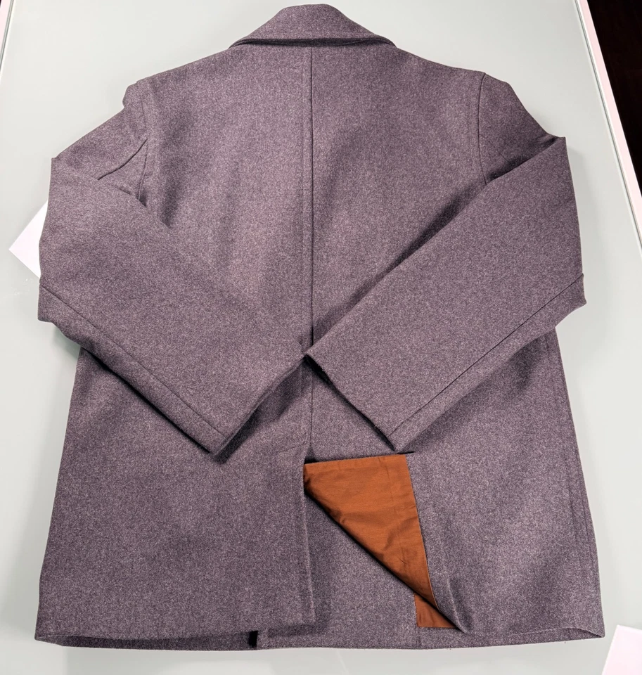 J. Crew бушлат мужской LG серый двойной Brested шерстяная смесь - Изображение 3 из 4