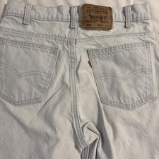 Vintage 90s Levis 550 Orange Tab Light Wash Denim Shorts Size 30 Made In USA 575