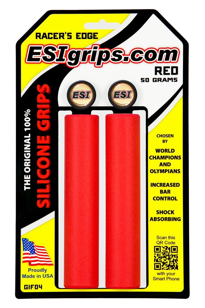 ESI Bar Grips MTB Racer's Edge Silicone Red One Size