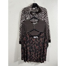 Chicos Lot of 3 Tops Jacket Size 3 XL Brown B...