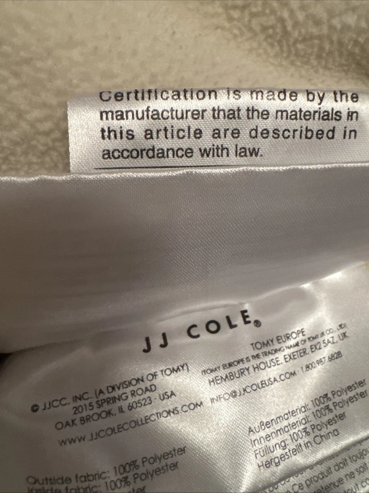 JJ Cole Grey Baby Carrier Car Seat Cover Warm Fleece Winter Resistant Zip Quilt - Image 3 of 3