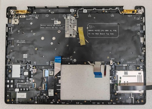 Upper Palmrest US Keyboard for Dell Pro 16 plus VF1A01 - 第 2/2 張圖片