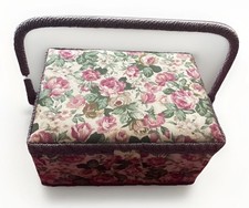 sewing box used good condition lined inside  vintage 