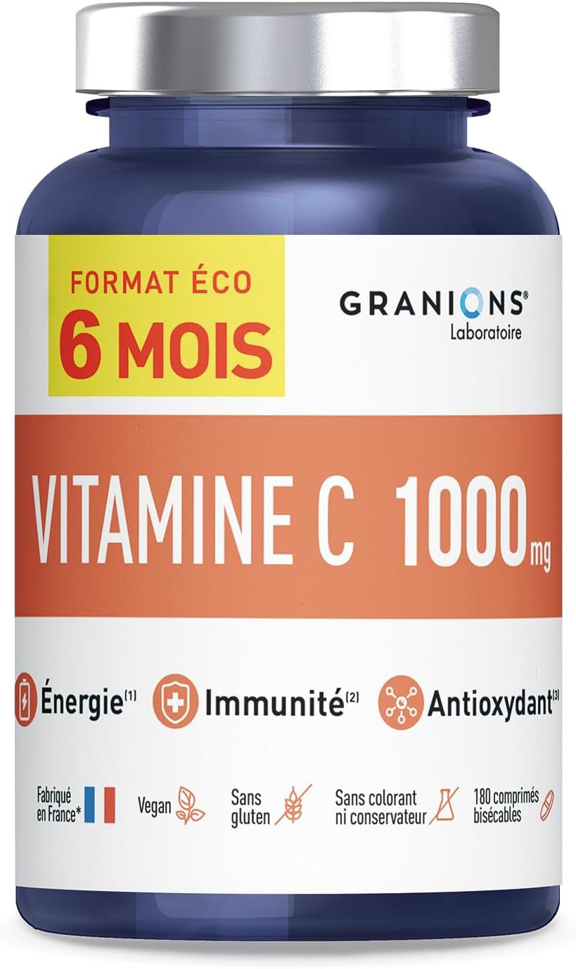 Vitamine C pour fatigue passagère et baisse d'énergie en cure automne hiver de 6 mois