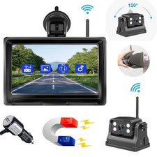 5" Wireless Reversing Camera Monitor Digital Kit Magnetic Sony IR CCD Sensor