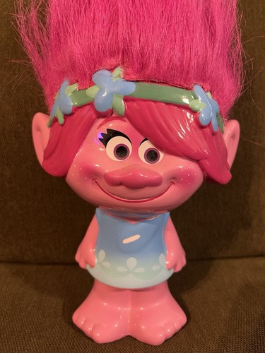 "Banco de monedas de cerámica coleccionable Trolls Poppy Piggy Bank de 10""! Nuevo + ¡Regalo gratis! - Imagen 2 de 16