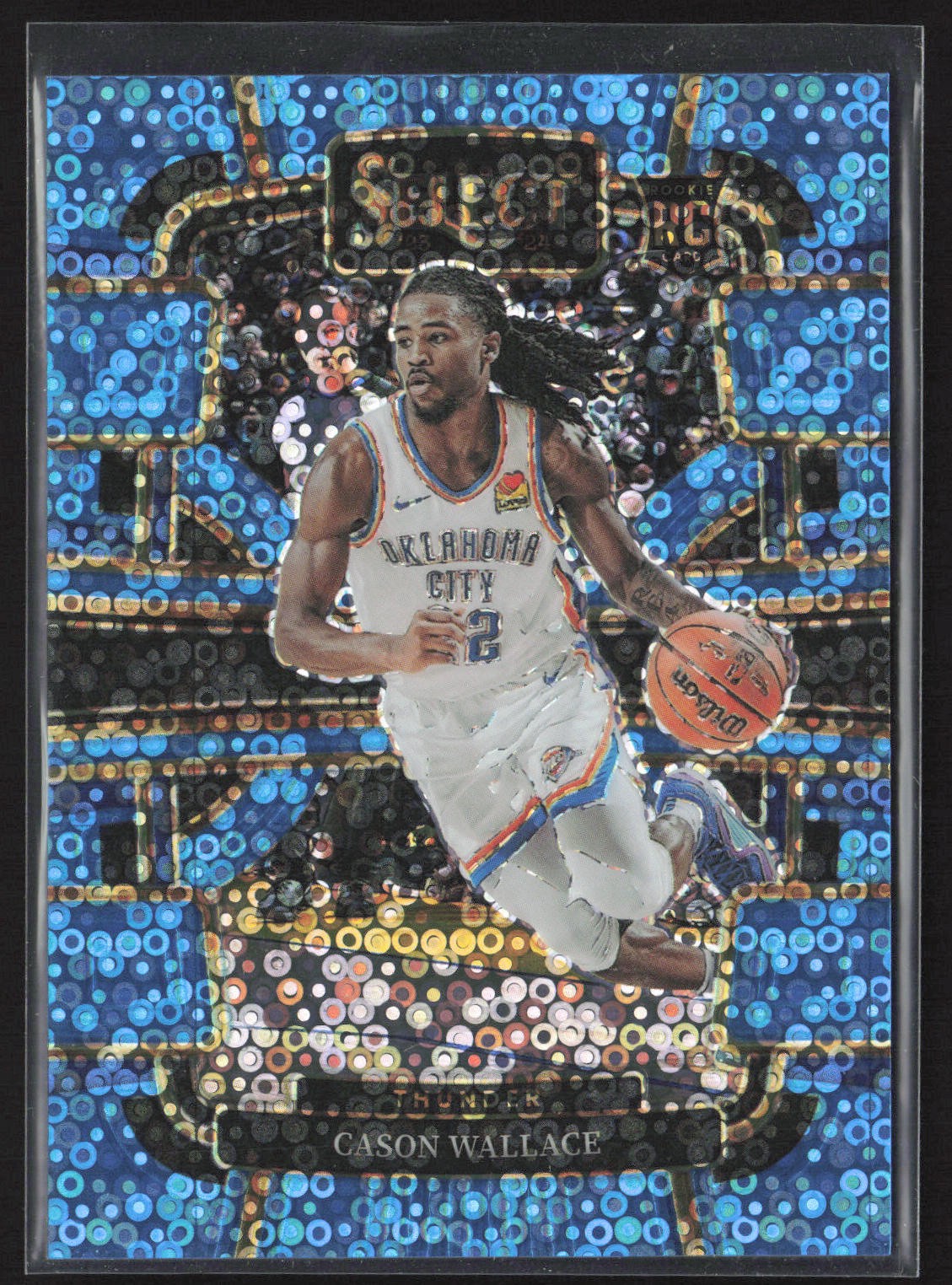2023-24 Panini Select #88 Cason Wallace Light Blue Disco Prizms #/99