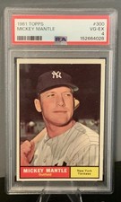 1961 Topps - Mickey Mantle #300 - PSA 4 VG-EX Yankees HOF