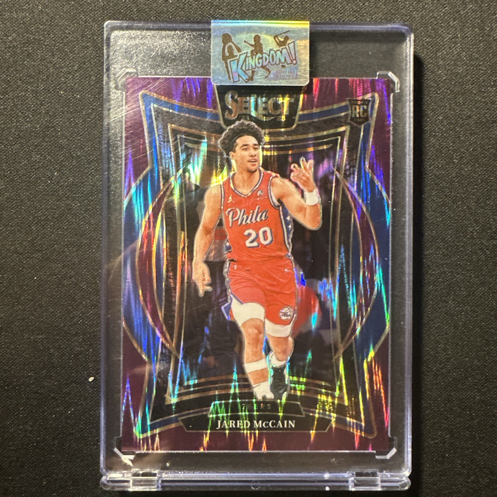 2024-25 Panini Select - Concourse Jared McCain #82 Purple Flash Prizm /249 (RC)