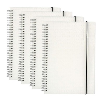 4pcs Dotted Journal Notebook B5 Size 10.1 Inch x 7.6 Inch 160 Pages per Pack ...