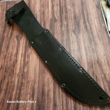 Kabar 1211s Leather Replacemant Sheath Only W/Retaining Flap Belt Loop Up To 7"