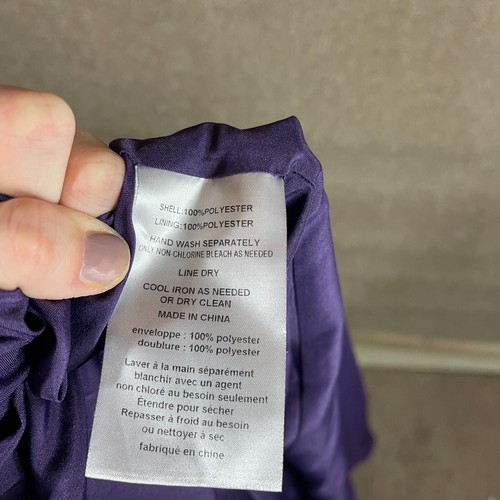 Vera Wang Gown Dress Size 4 Purple White Collection One Shoulder Bridesmaid - 第 8/8 張圖片
