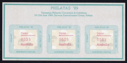 Philatas '89 FRAMA Green stamp sheet MINT