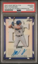 2021 Perfect Game AUTO Purple Prismatic 15/25 RILEY STANFORD Georgia Tech PSA 9