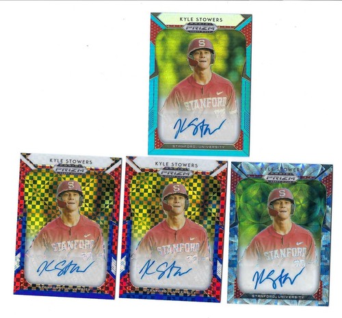 2019 PRIZM DRAFT PICKS RC AUTO LOT (4 CARDS) CAMO SCOPE - KYLE STOWERS #/25+++