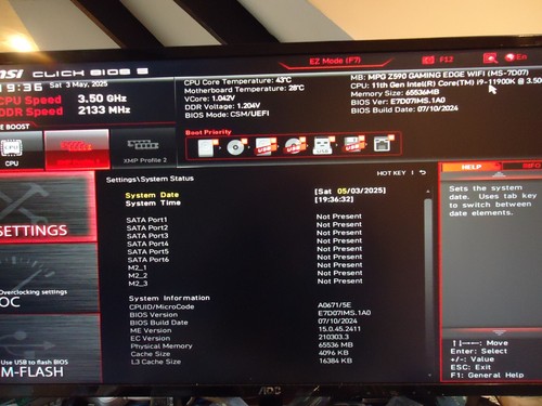 Intel i9 11900K + MSI MPG Z590 GAMING EDGE WIFI LGA1200 10th-11th Gen - max 128G - Photo 12/12