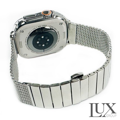 Apple Watch Ultra Band 49 mm Serie 9 8 7 6 5 4 maßgeschneidert silber poliert - Bild 7 von 9