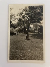 Man In Military Uniform Postcard RPPC