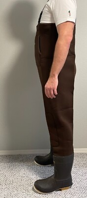 Cabela's Brown Neoprene Chest Waders Size 13 S With Thinsulate