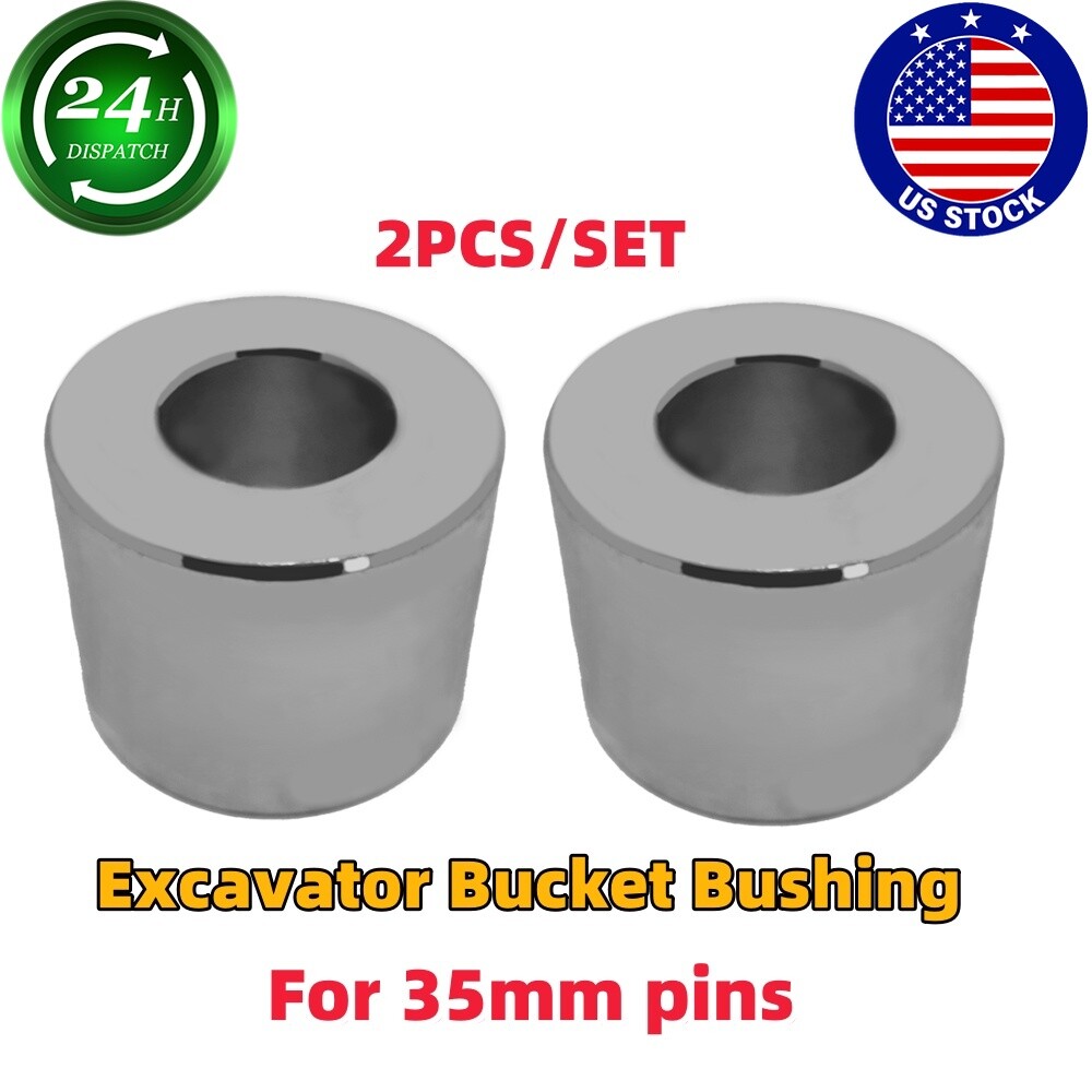 For John Deere 2PCS Excavator Bucket Bushing 35MM Kubota Takeuchi Bosses Cat 