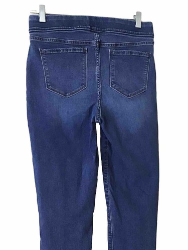 Old Navy Rockstar Mid Rise Womens 8 Tall Skinny Jeans Blue Distressed Pull On - Picture 4 of 9