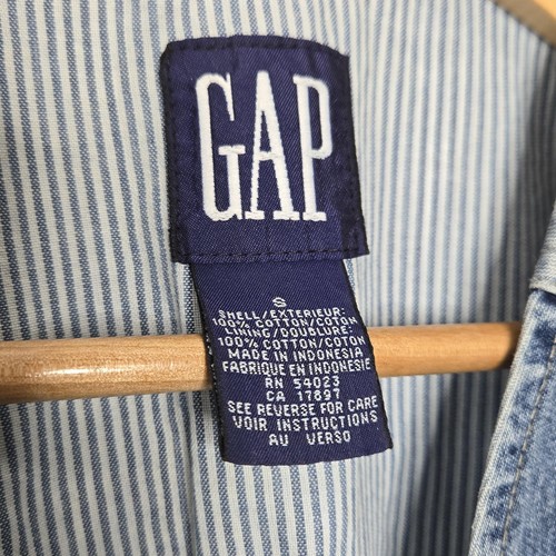 Vintage Gap Denim Vest Mens Small Utility Cargo Pockets Cotton - Picture 2 of 7