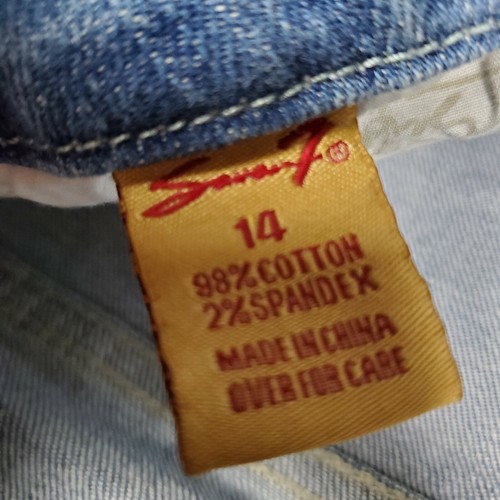 Jeans donna Seven 7 Luxe lavaggio leggero effetto invecchiato strass denim elasticizzato tg 14 - Foto 8 di 12