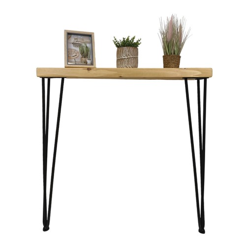 Rustic Console Table Radiator 145mm Hairpin 3R 860mm Light Oak - Picture 41 of 95
