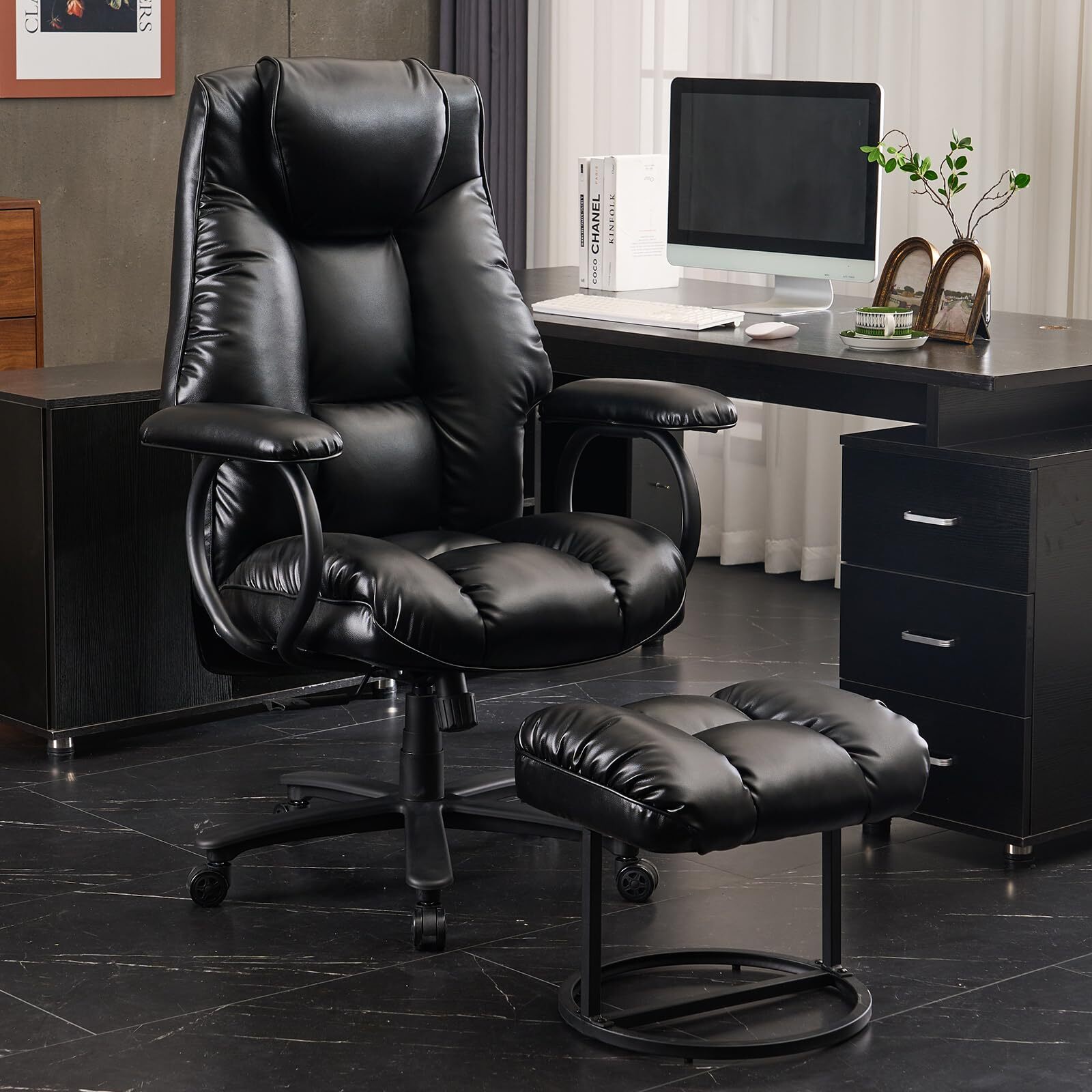 Big and Tall Ergonomic Office Chair Supports 400lbs with Adjustable Features-image