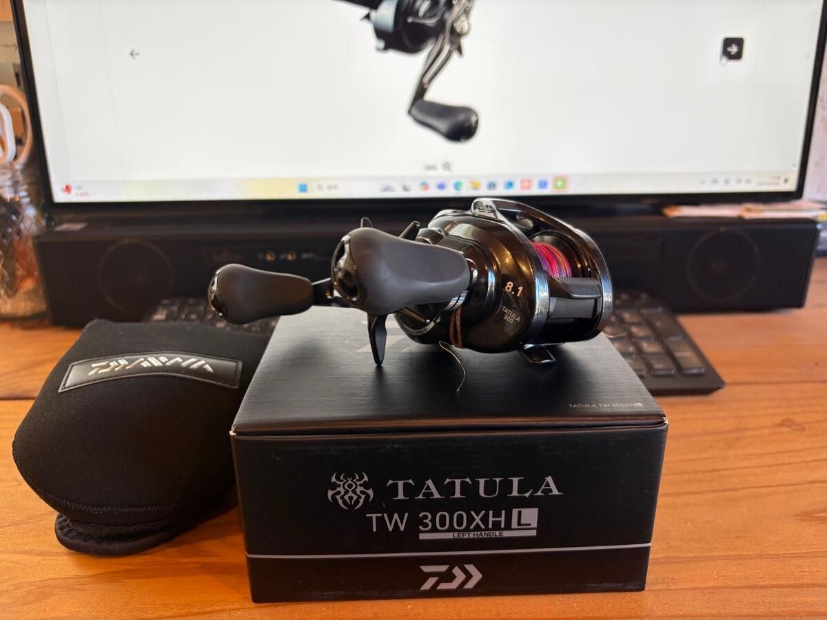Daiwa 21 TATULA TW 300XHL Left Handed Baitcasting Reel w/box used 