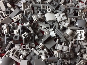 grey lego pieces