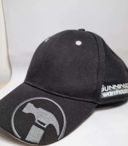 Bunnings Warehouse Hat Unisex Black/white Cap Embroidered adjustable  Au Stock - Picture 1 of 7