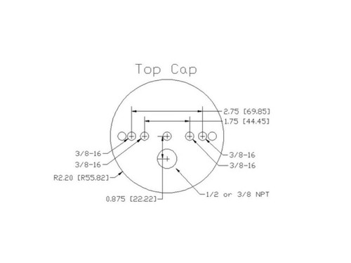 Universal Air Suspension Air House 1 2500 lbs 3/8" Port Air Suspension Air Bag - Picture 5 of 6