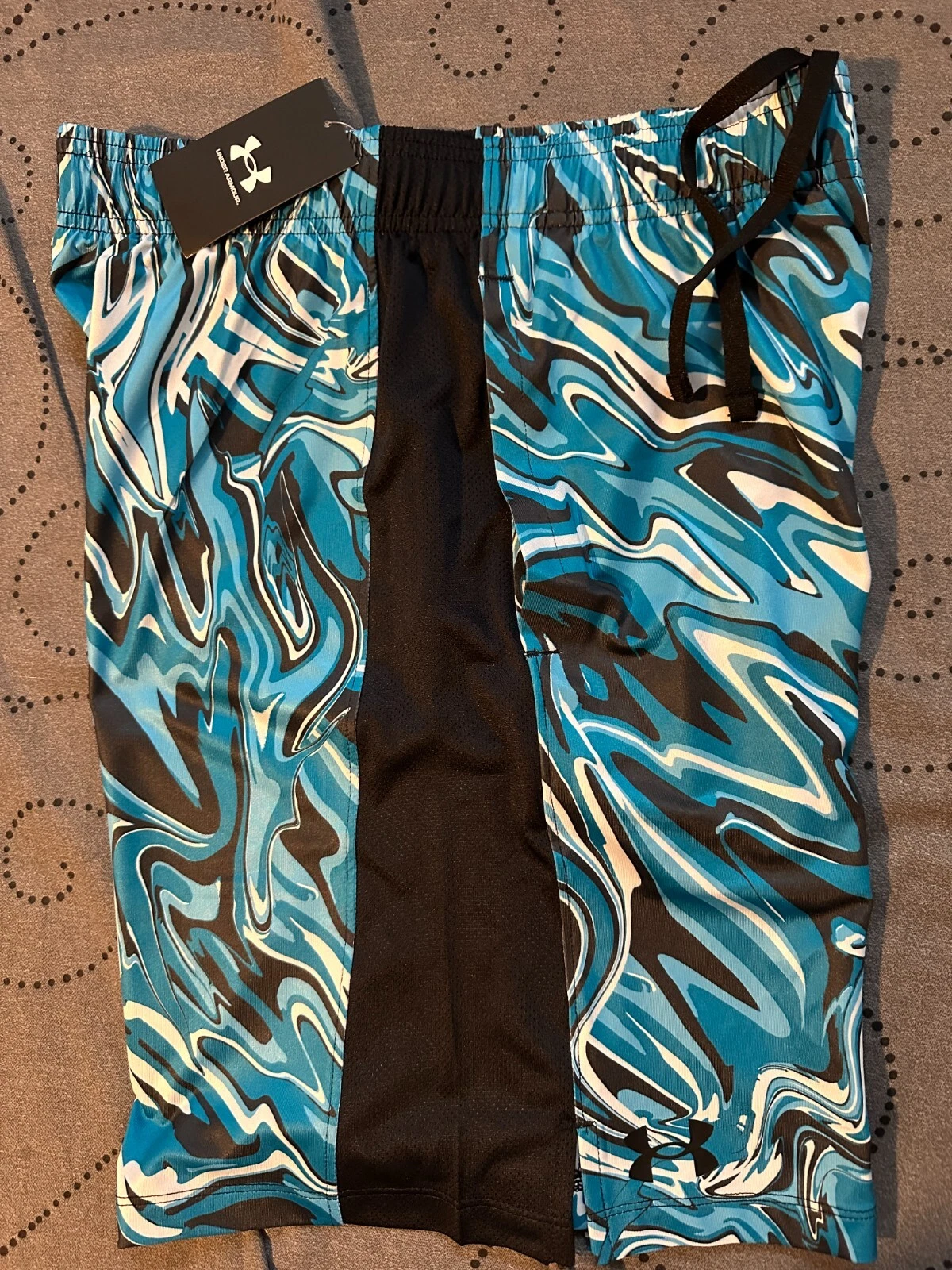 UNDER ARMOUR TRAINING PERFORMANCE 2.0 #493 BLUE'S PRINT SHORTS SIZE L MEN $40