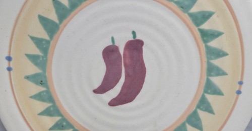 Vintage Trivet. Hotplate. Taos. Ceramic. Round. Treasure Craft. Southwest. Chile - Picture 2 of 5
