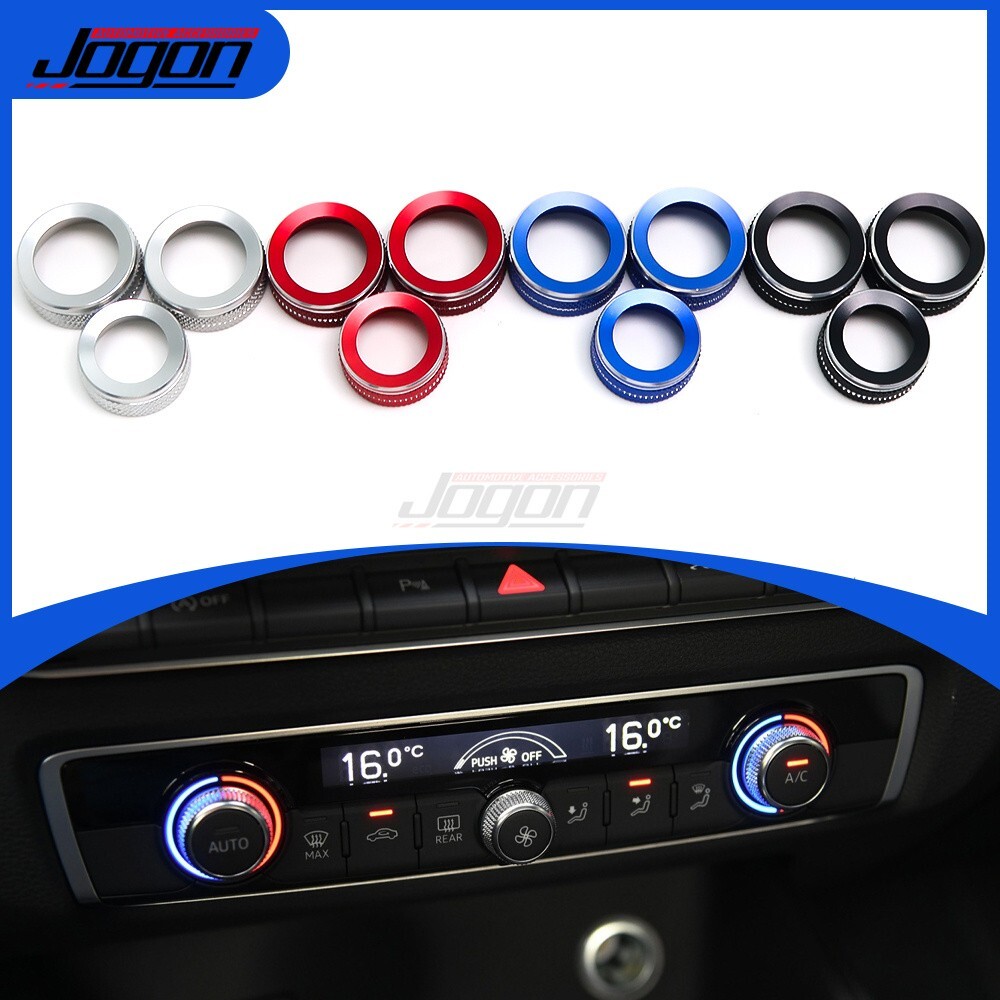 3PCS  Console AC Radio Switch Button Knob Ring Covers For Audi A3 S3 RS3 18-2020 - Picture 1 of 9
