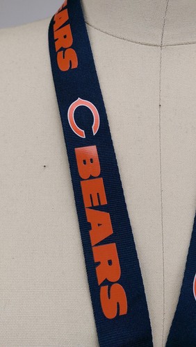 New NFL Navy Lanyard Key Chain Clip Breakaway Dbl sided Chicago Bears - Picture 2 of 11