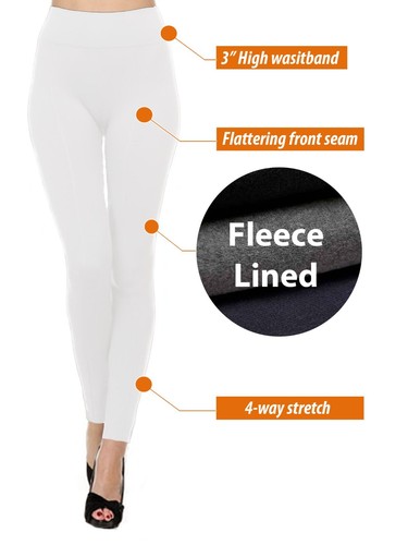 3er Pack Damen Winter Warm High Waist Fleece Gefüttert Leggings Thermohose - Bild 7 von 57
