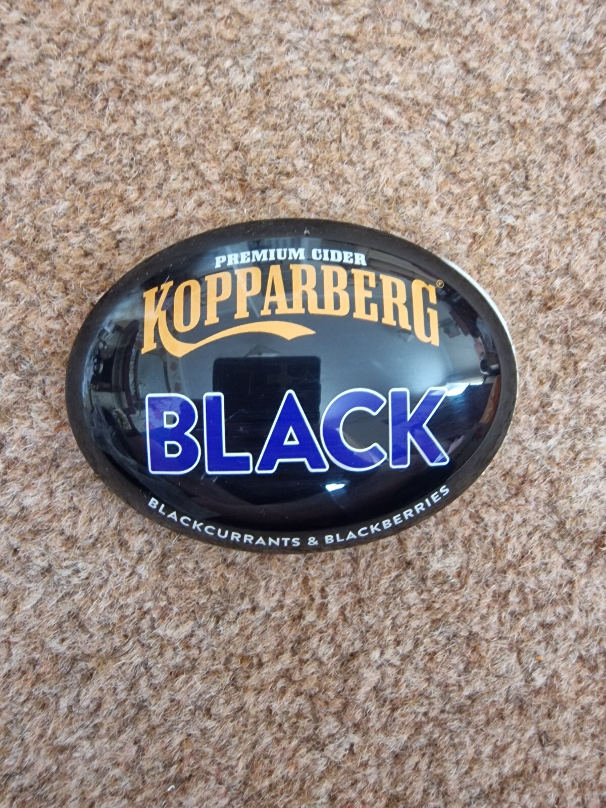 Kopparberg Black Beer Pump Badge Fisheye Round 3D eBay
